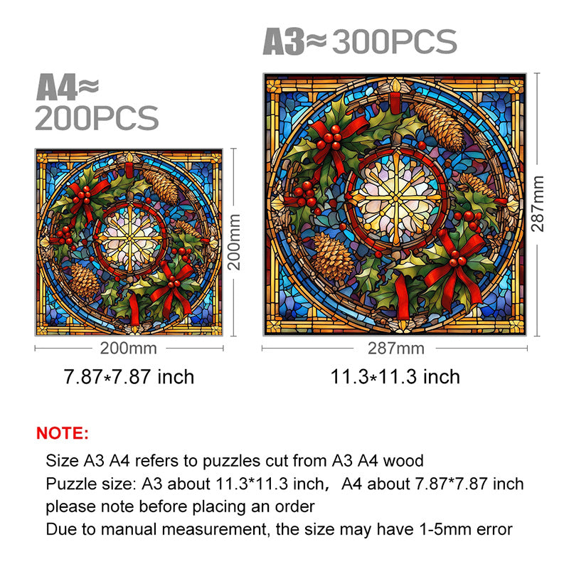 Holly and Pine cones - Wooden Jigsaw Puzzle - image 2