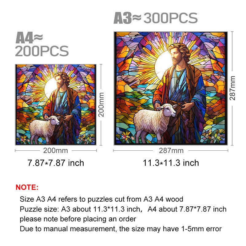 Jesus and the Shepherds - Wooden Jigsaw Puzzle - image 2