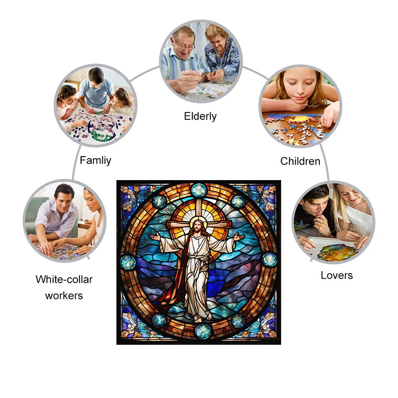 Serene Jesus - Wooden Jigsaw Puzzle - image 3