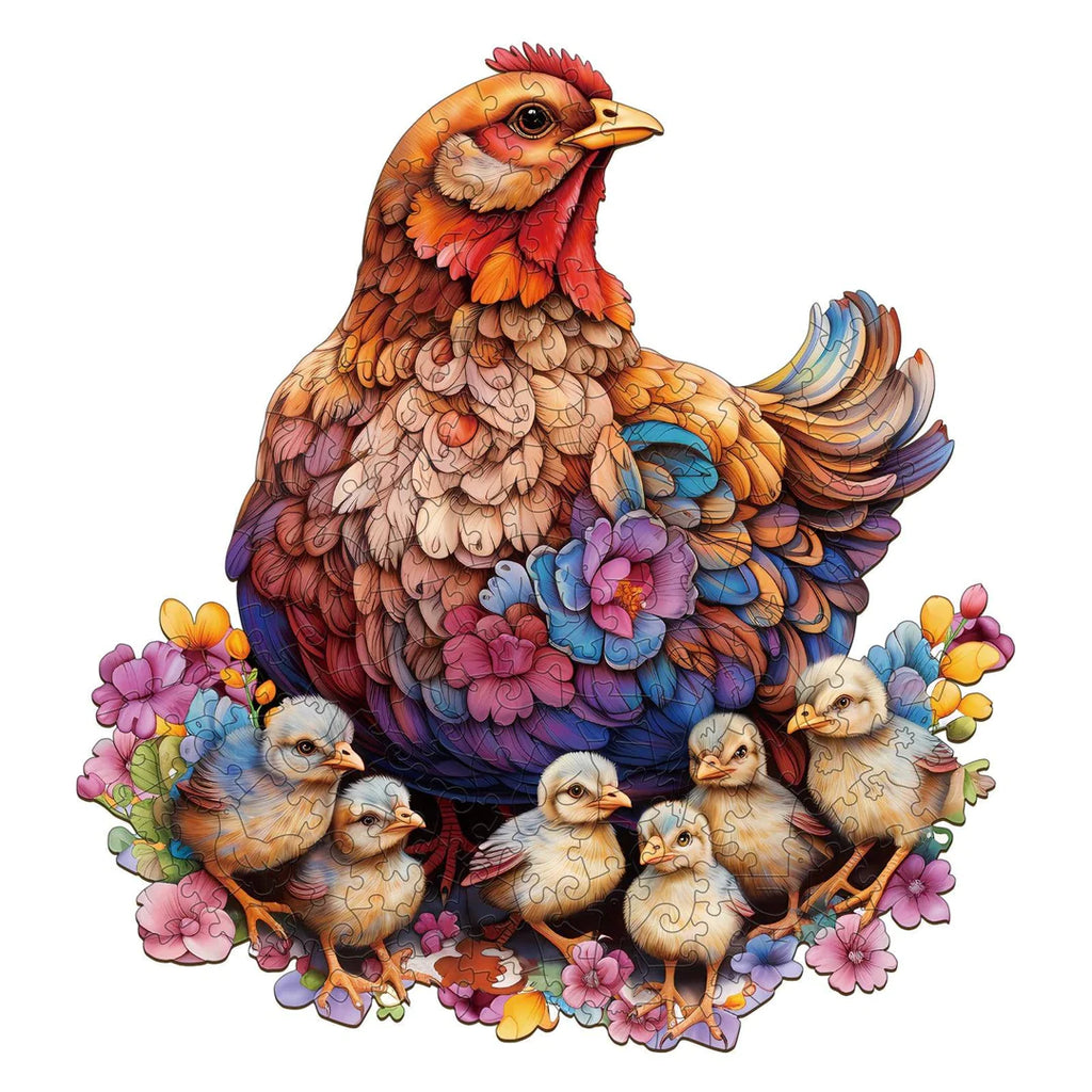 Hens And Chicks - Wooden Jigsaw Puzzle - L - image 0
