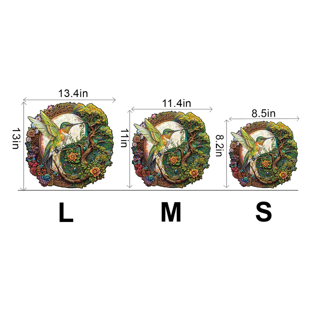 Yin Yang Hummingbird - Wooden Jigsaw Puzzle - image 2