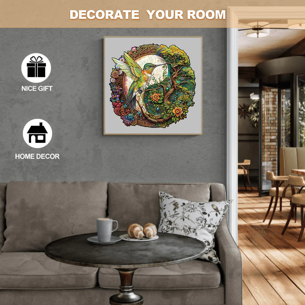 Yin Yang Hummingbird - Wooden Jigsaw Puzzle - image 4