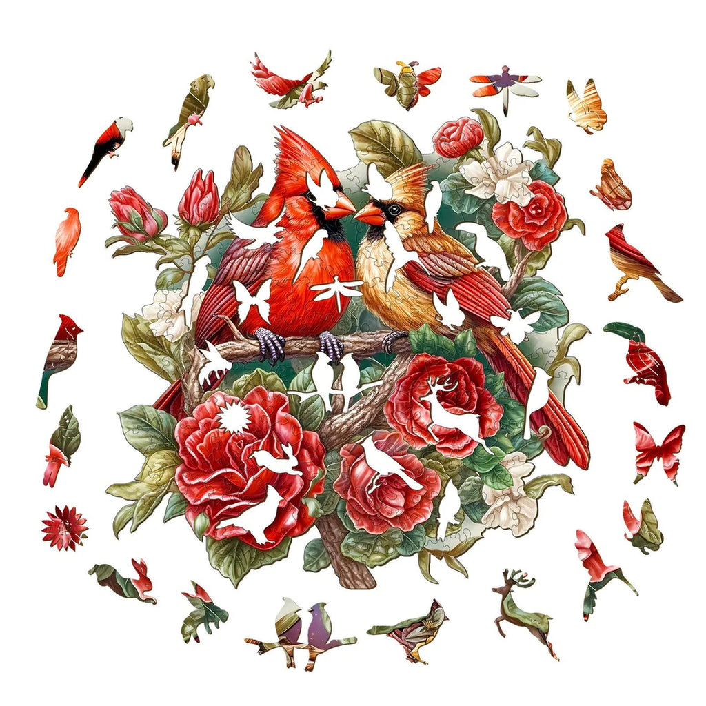 Rubbyoo Beautiful Cardinal - Wooden Jigsaw Puzzle - image 1
