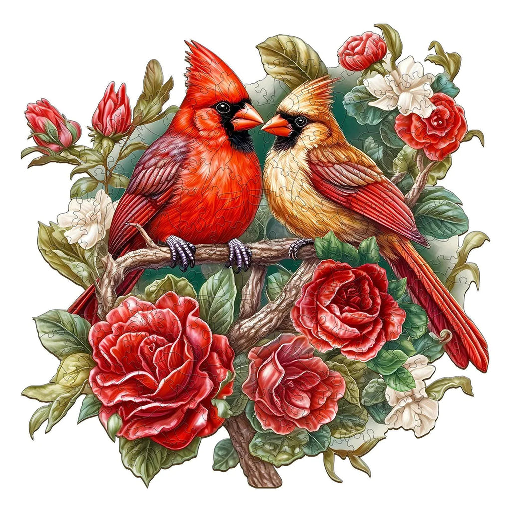 Rubbyoo Beautiful Cardinal - Wooden Jigsaw Puzzle - A3 - Wooden Gift Packaging - image 0