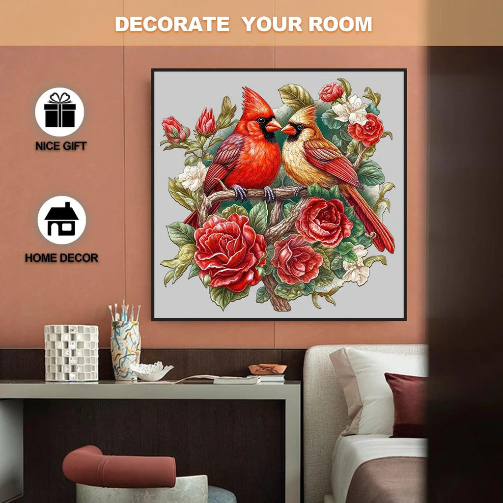 Rubbyoo Beautiful Cardinal - Wooden Jigsaw Puzzle - image 4