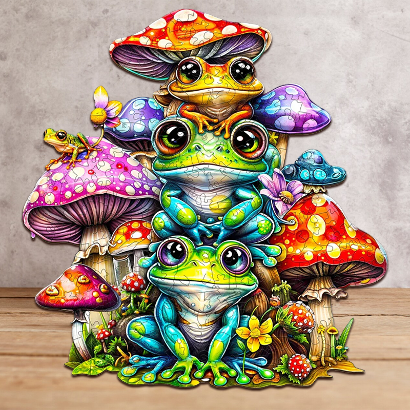 Rubbyoo Frog Family - Wooden Jigsaw Puzzle - image 4