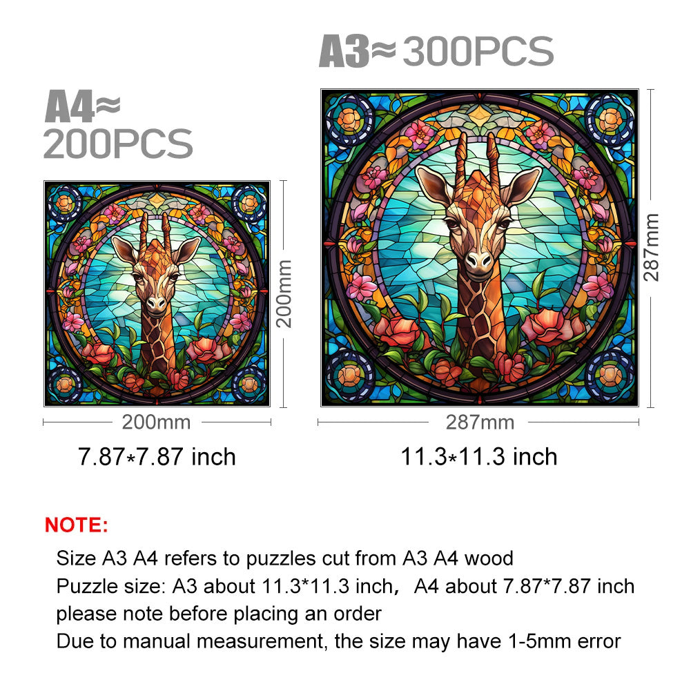 Garden Giraffe - Wooden Jigsaw Puzzle - image 2