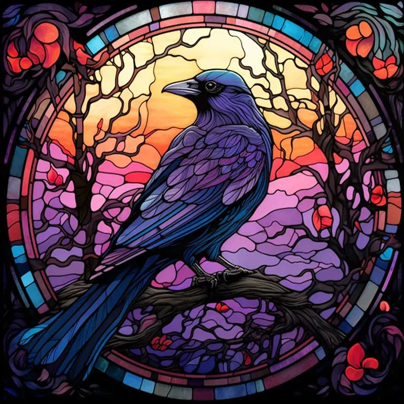 Ornate Raven Feathers - Wooden Jigsaw Puzzle - A3  - image 0