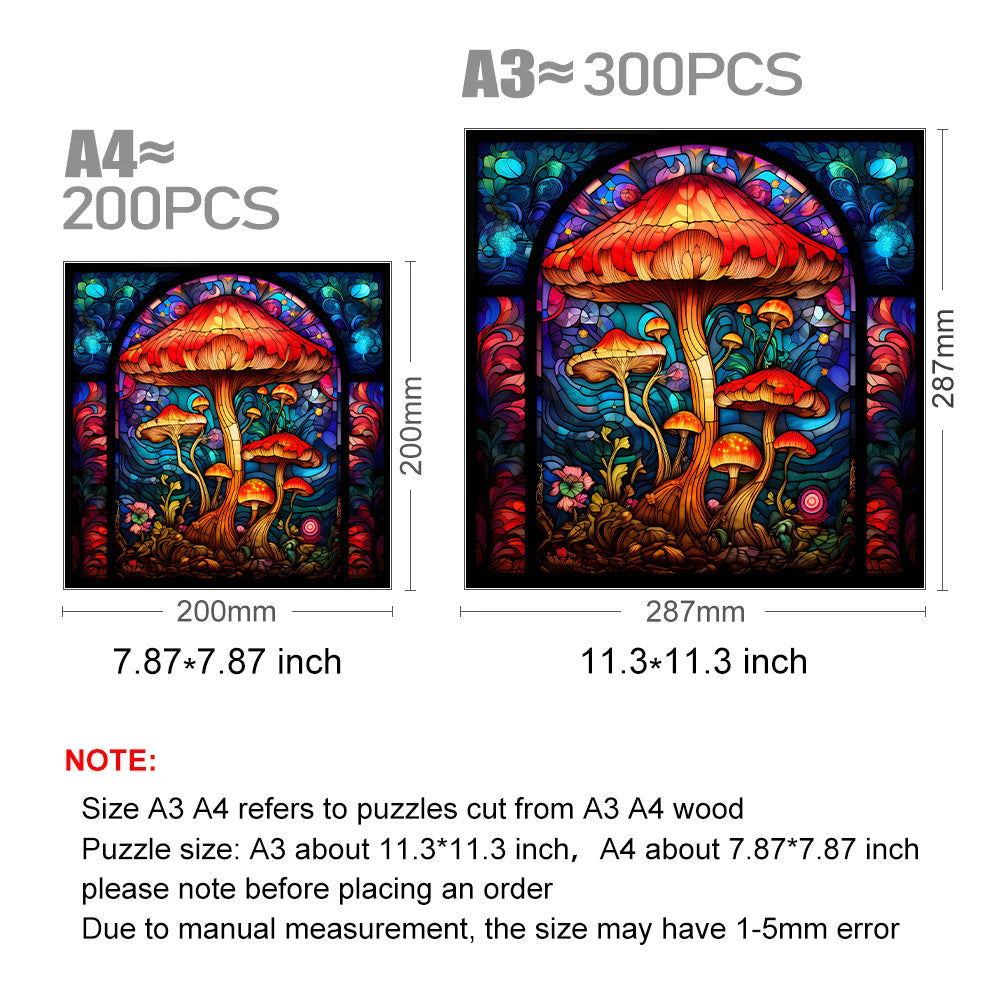 Trippy Mushroom - Wooden Jigsaw Puzzle - image 2