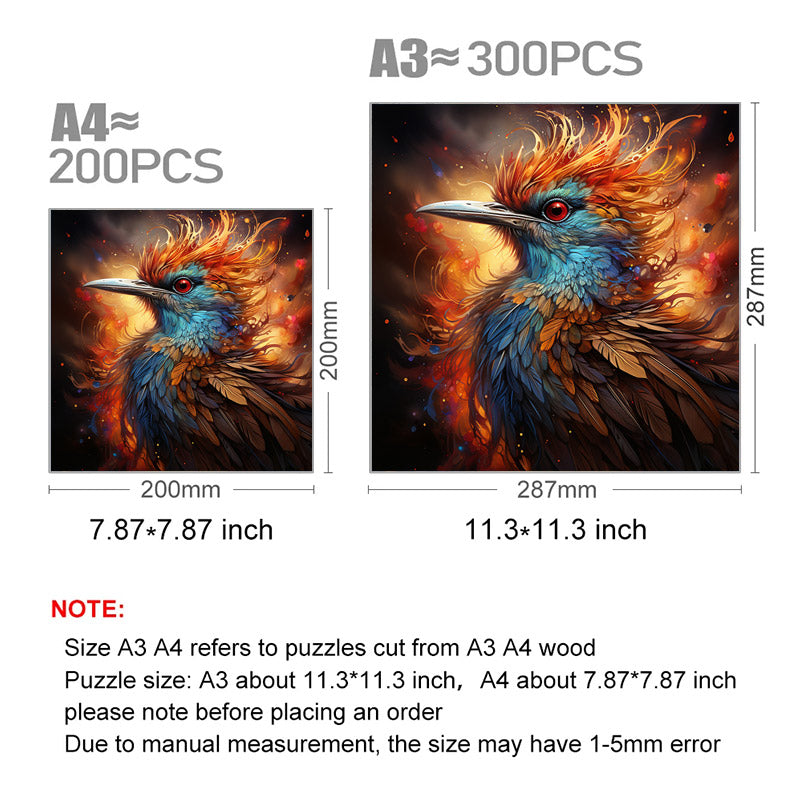 Angry Ruby ​​Eyed Bird - Wooden Jigsaw Puzzle - image 2