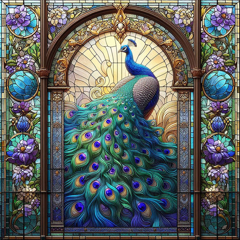 Emerald Jewel-like Green Peacock - Wooden Jigsaw Puzzle - A2 - Wooden Gift Packaging - image 0