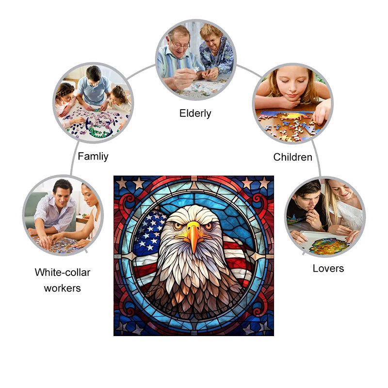 American Eagle - Wooden Jigsaw Puzzle - image 3