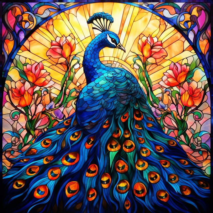 Graceful Vibrant Peacock - Wooden Jigsaw Puzzle - A3  - Wooden Gift Packaging - image 0