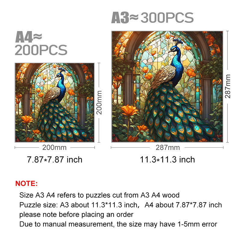 Noble Peacock - Wooden Jigsaw Puzzle - image 2