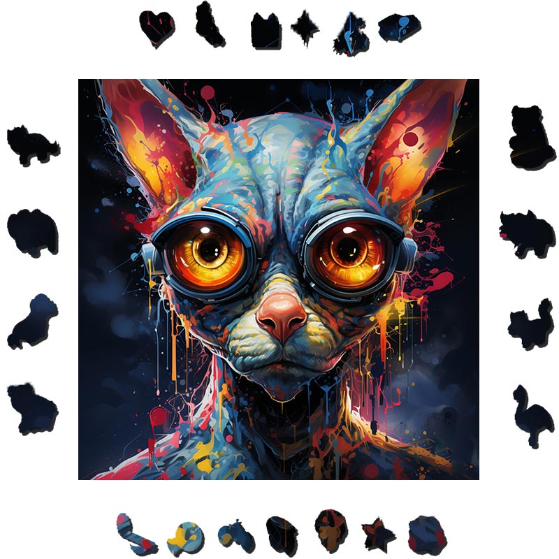 Sphynx Cat - Wooden Jigsaw Puzzle - image 1