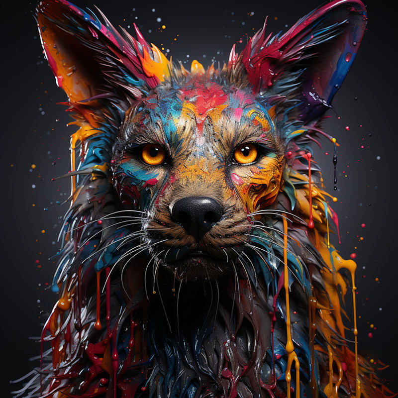 Painted Wolf - Wooden Jigsaw Puzzle - A3  - image 0