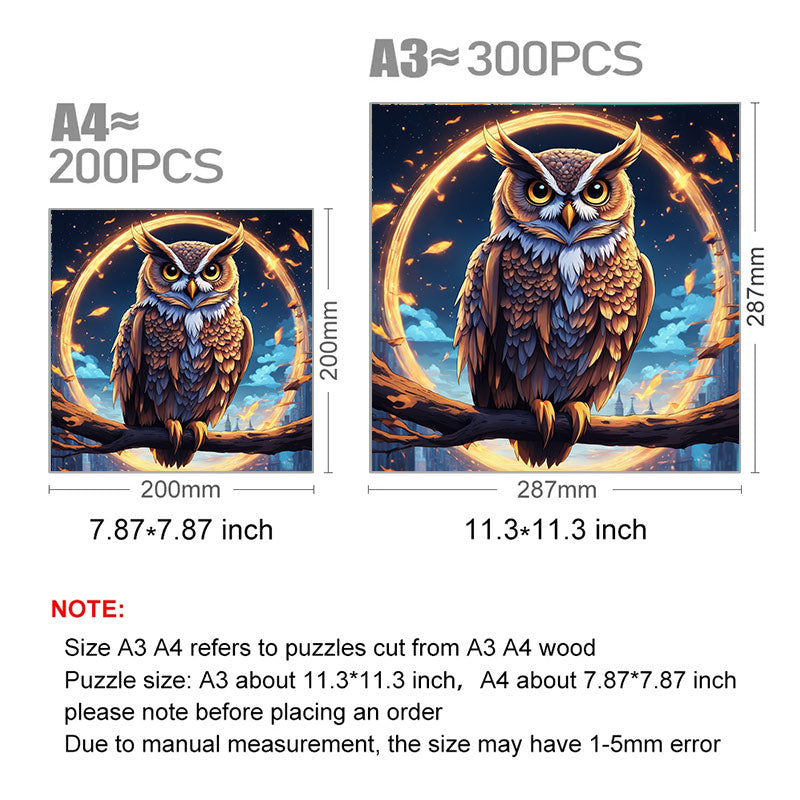 Night Owl - Wooden Jigsaw Puzzle - image 2