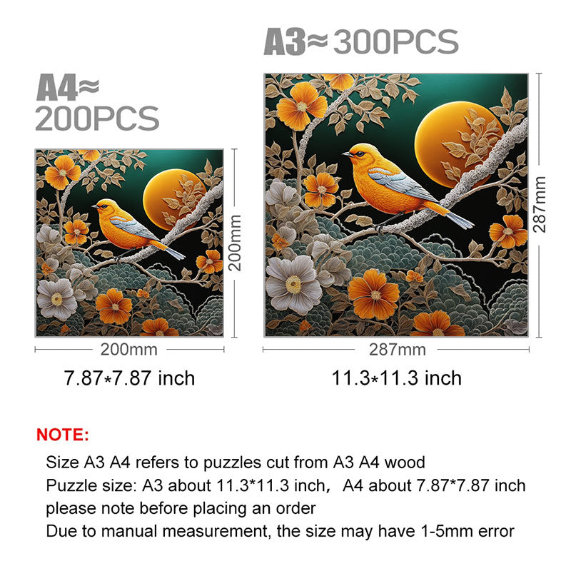 Sunshine Bird Embraced By Float  - Wooden Jigsaw Puzzle - image 2