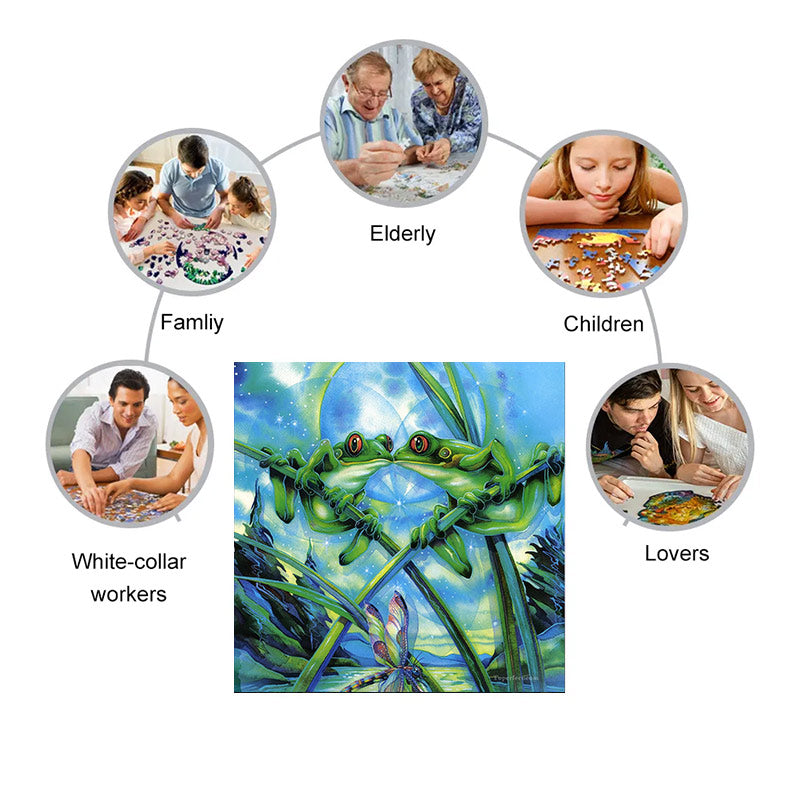 Frogs Kisses - Wooden Jigsaw Puzzle - image 3