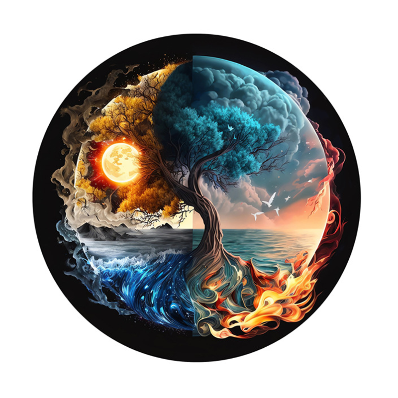 Yin-yang Tree - Wooden Jigsaw Puzzles - A3 - image 0