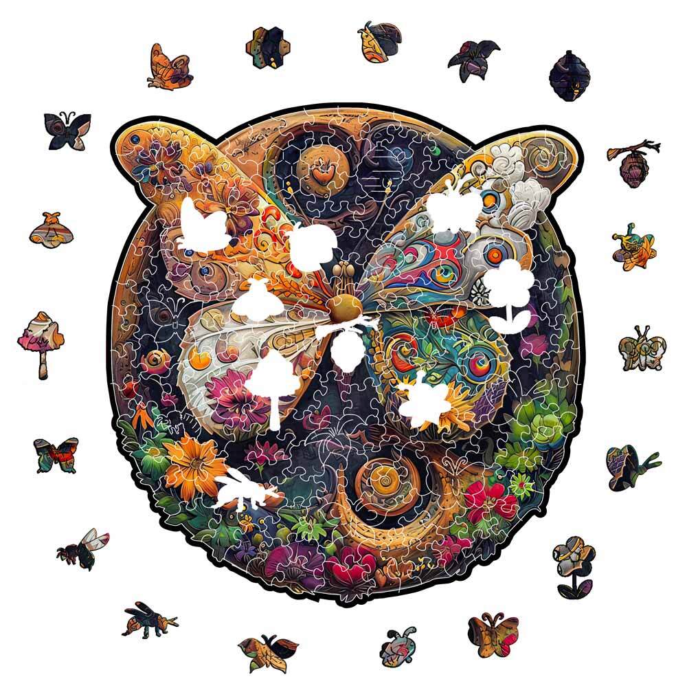 Mosaic Butterfly - Wooden Jigsaw Puzzles - image 1