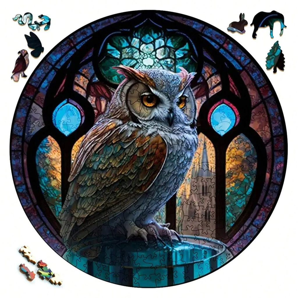 Block Handsome Owl - Wooden Jigsaw Puzzle - image 1