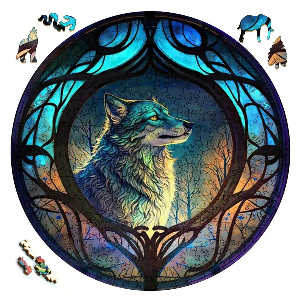 Lonely Wolf  - Wooden Jigsaw Puzzle - image 1