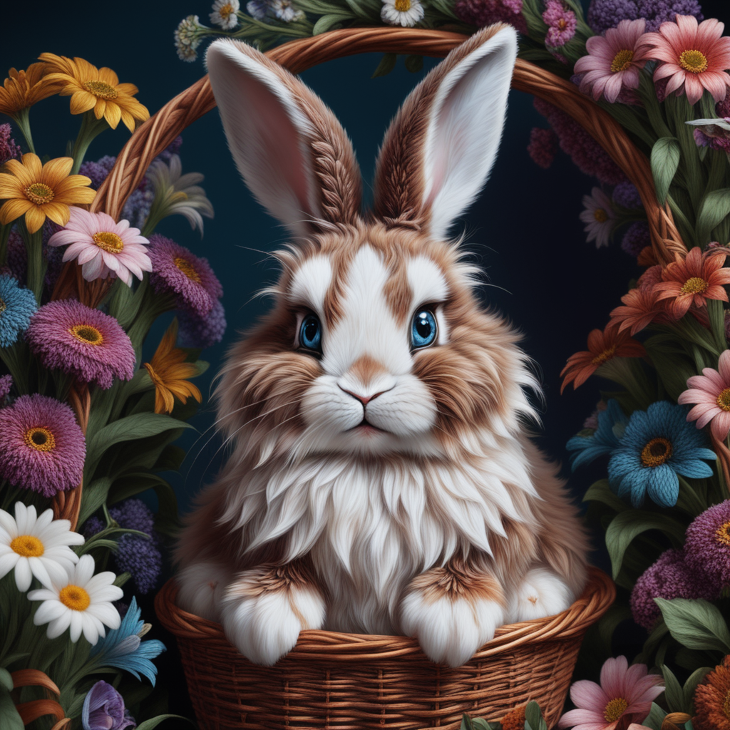 Rabbit With Sapphire Eyes - Wooden Jigsaw Puzzle - A3  - image 0