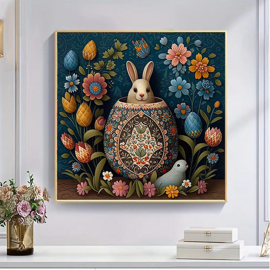 Bunny among Easter eggs - Wooden Jigsaw Puzzle - image 4