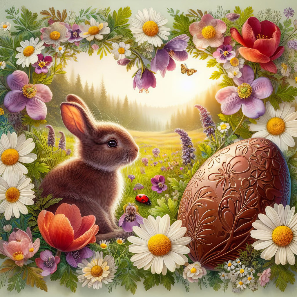 Flowers And Easter Eggs - Wooden Jigsaw Puzzle - A3  - Wooden Gift Packaging - image 0