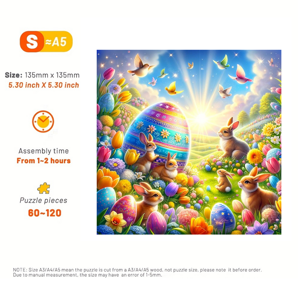 Happy Easter Day - Wooden Jigsaw Puzzle - image 1