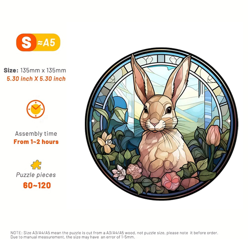 Bunny Sign - Wooden Jigsaw Puzzle - image 2