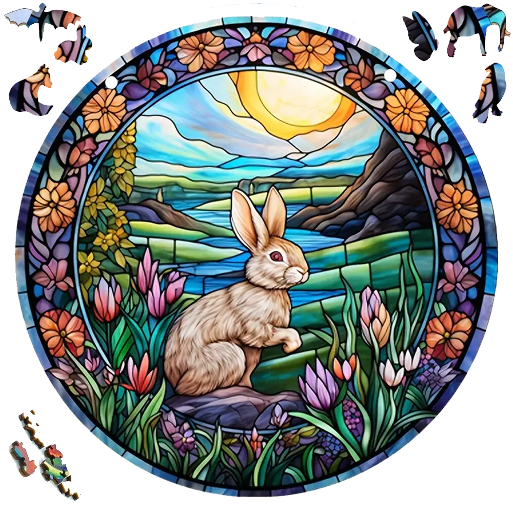 Easter Sign - Wooden Jigsaw Puzzle - image 1