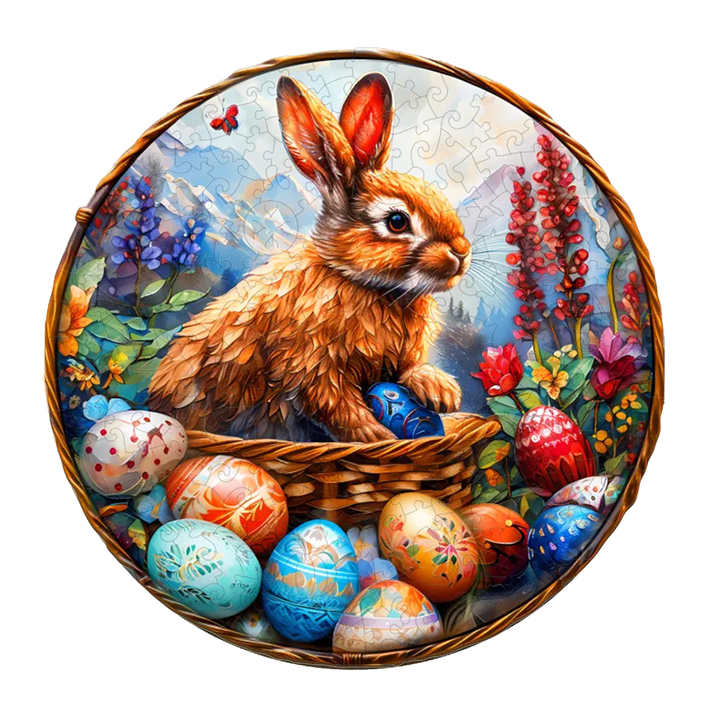 Easter Bunny - Wooden Jigsaw Puzzle - A3  - image 0