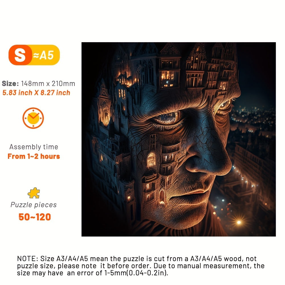 Face City - Wooden Jigsaw Puzzle - image 2