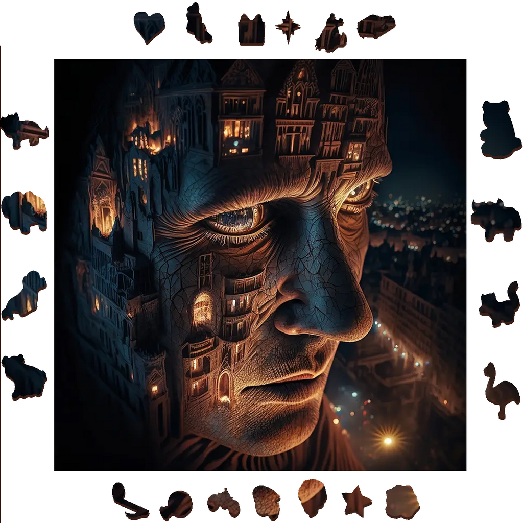 Face City - Wooden Jigsaw Puzzle - image 1