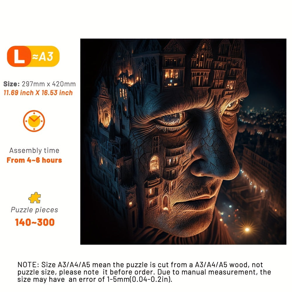 Face City - Wooden Jigsaw Puzzle - image 3