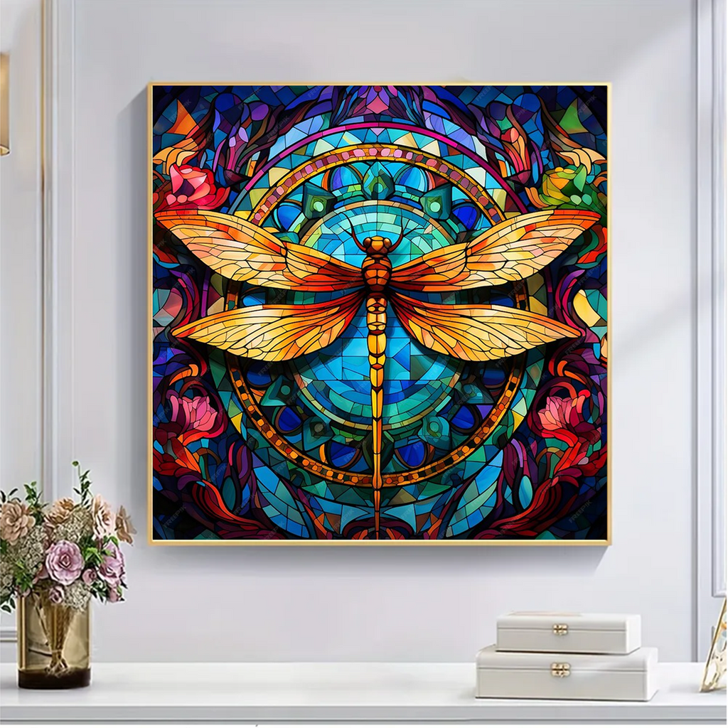 Dragonfly & A Kaleidoscope of Colors - Wooden Jigsaw Puzzle - image 4