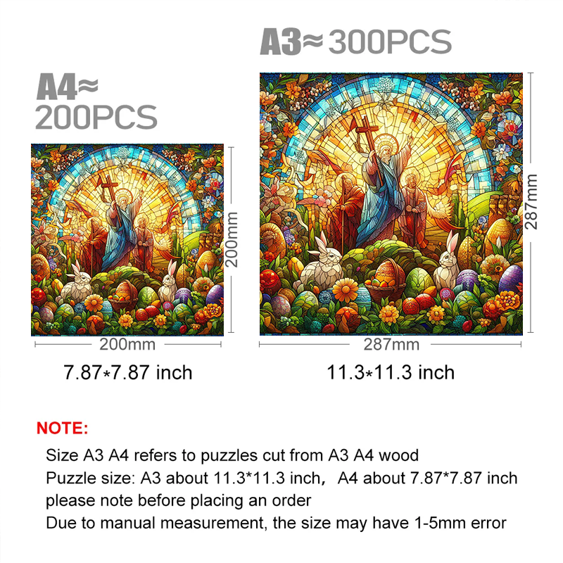 Happy Easter Cross & Jesu -   Jigsaw Puzzle - image 2