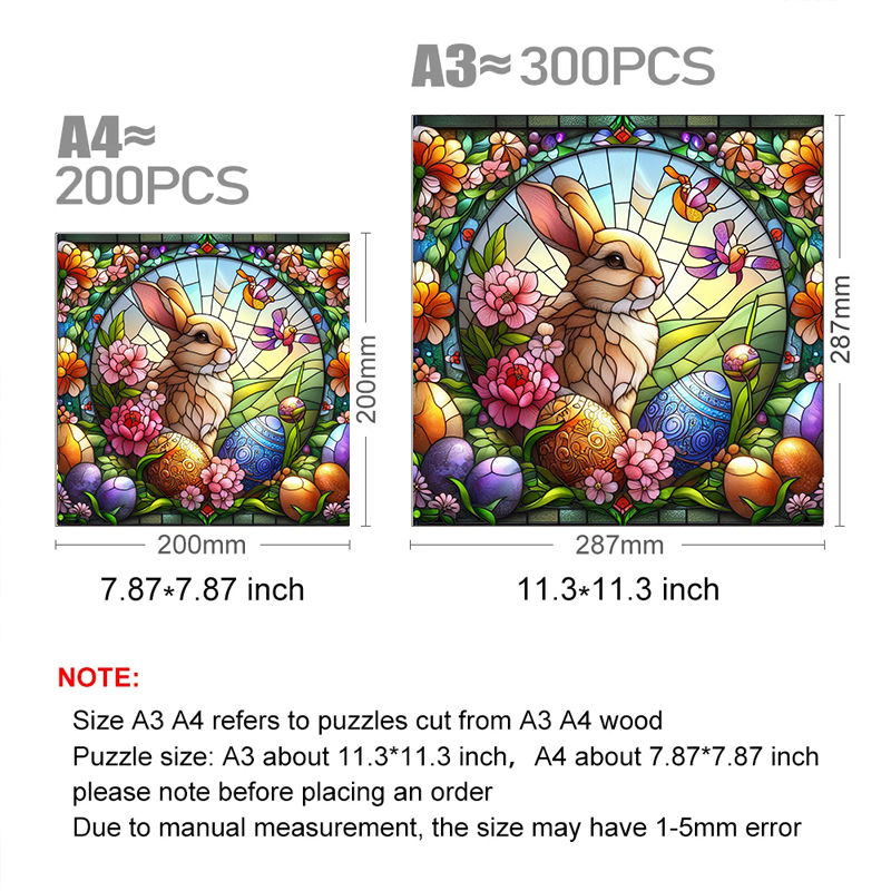 Spring Easter Bunny & Egg - Wooden Jigsaw Puzzle - image 2