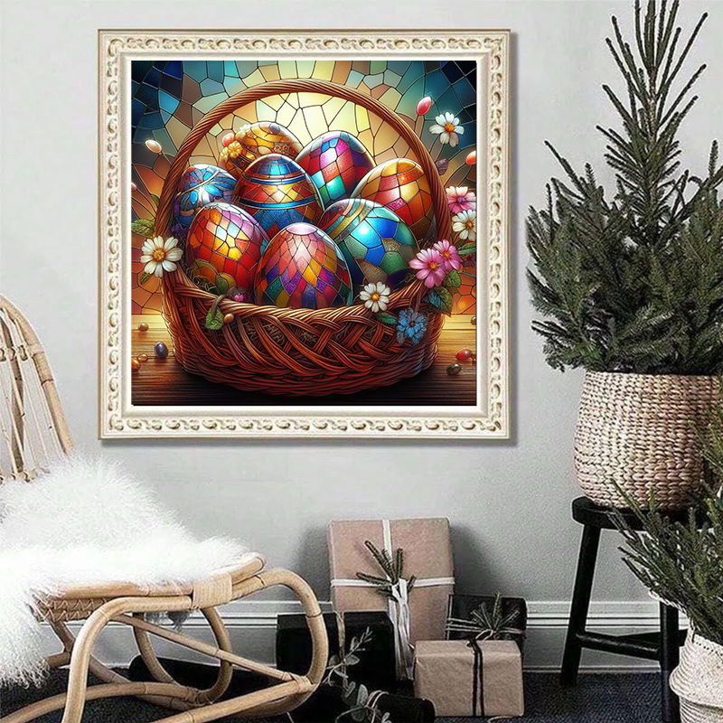 Easter Egg In Basket - Wooden Jigsaw Puzzle - image 2