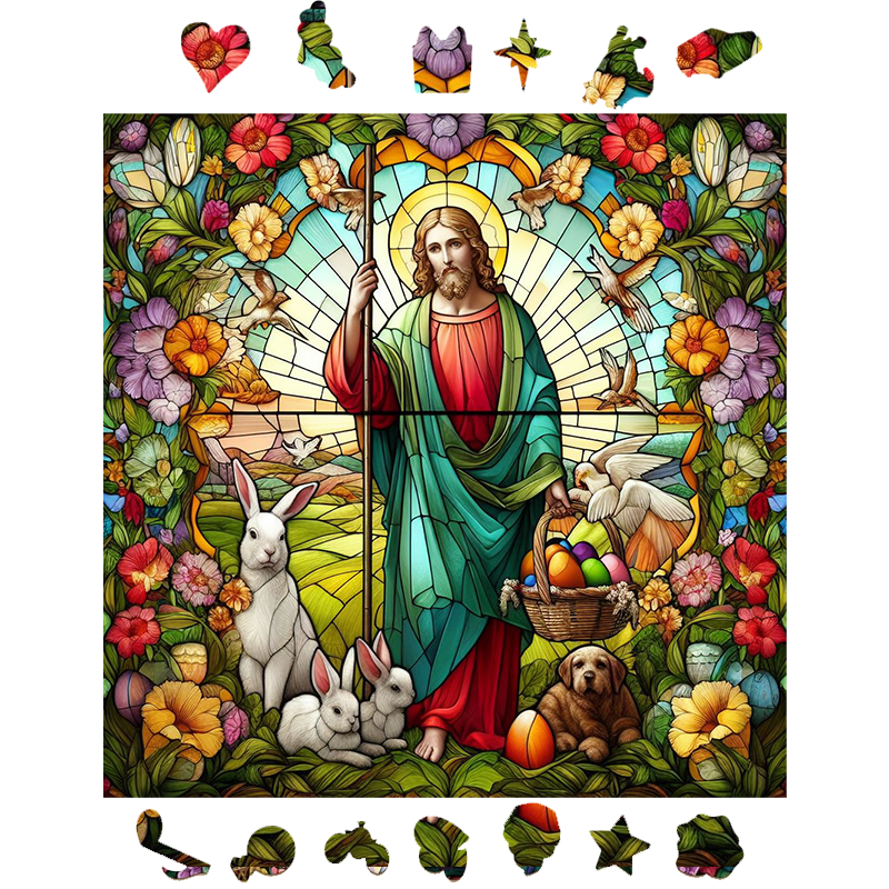 Celebrating the Resurrection of Jesus - Wooden Jigsaw Puzzle - image 1