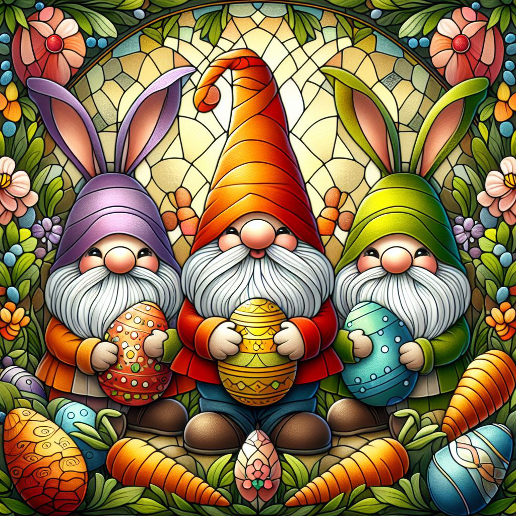 Easter Day Gnome - Wooden Jigsaw Puzzle - A3  - Wooden Gift Packaging - image 0