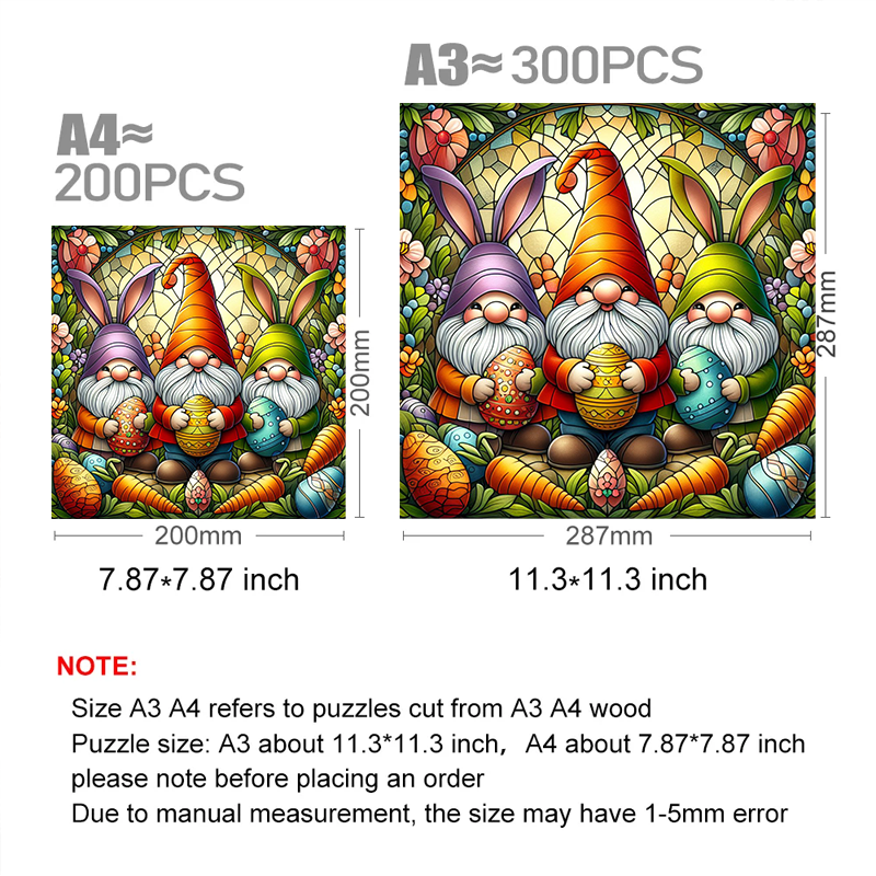 Easter Day Gnome - Wooden Jigsaw Puzzle - image 2