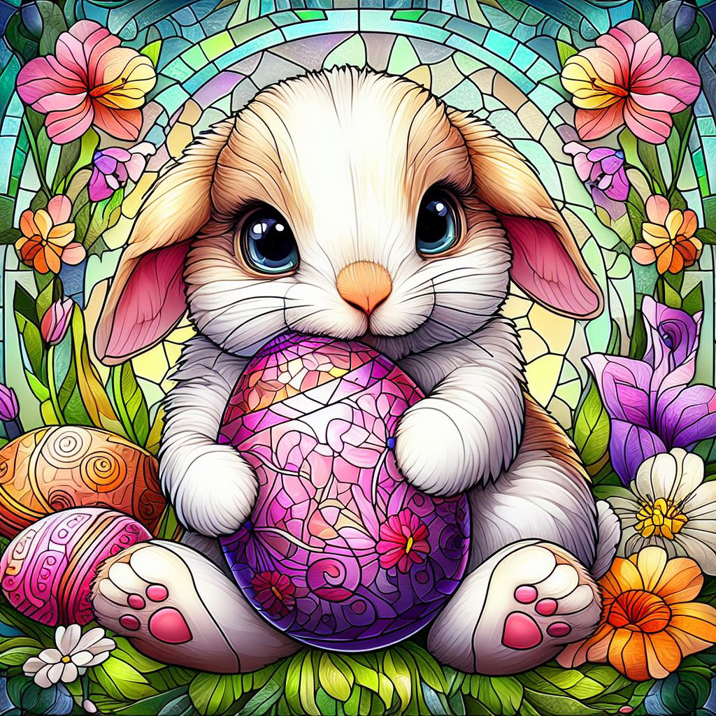 Home Garden Easter Bunny - Wooden Jigsaw Puzzle - A3  - Wooden Gift Packaging - image 0