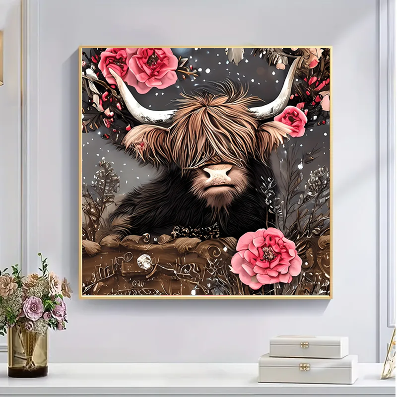 Highland Rose Cow - Wooden Jigsaw Puzzle - image 4
