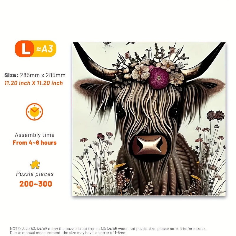 Cow - Wooden Jigsaw Puzzle - image 3