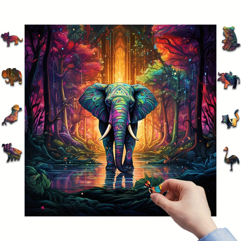Beautiful Elephant - Wooden Jigsaw Puzzle - image 1