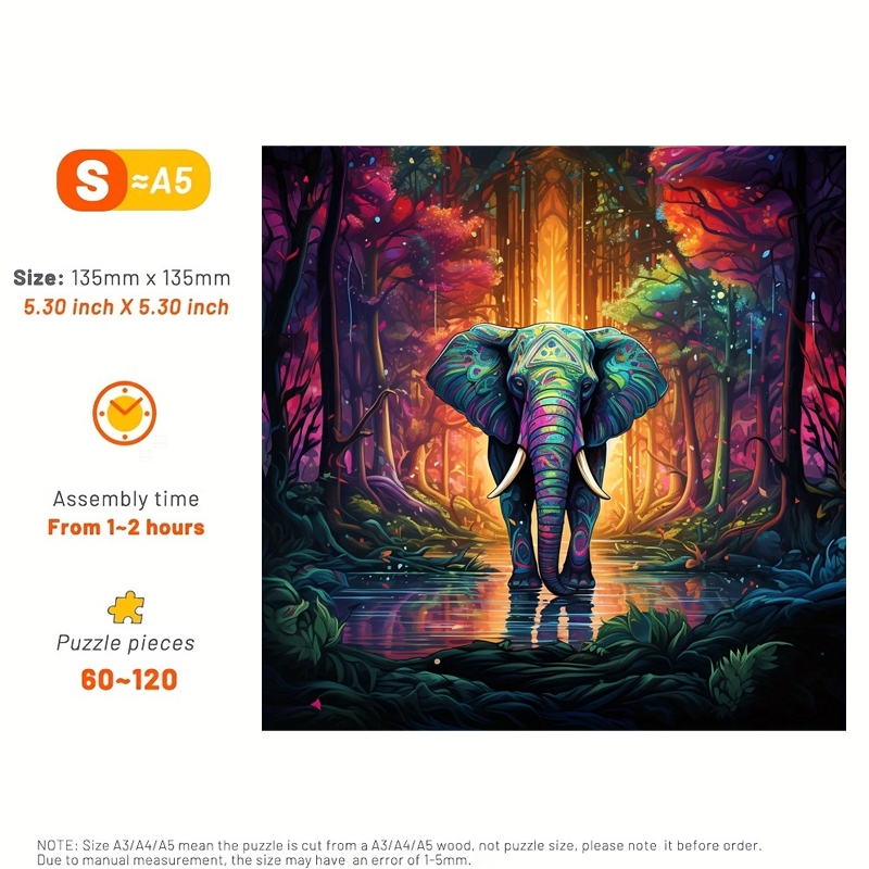 Beautiful Elephant - Wooden Jigsaw Puzzle - image 2