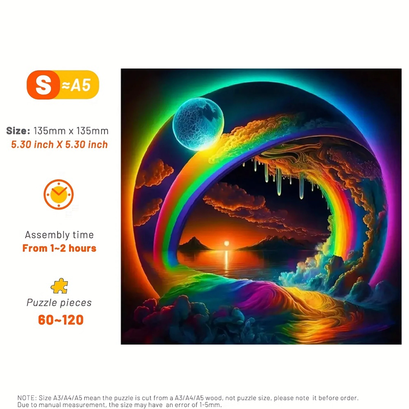 Colorful Aurora - Wooden Jigsaw Puzzle - image 2